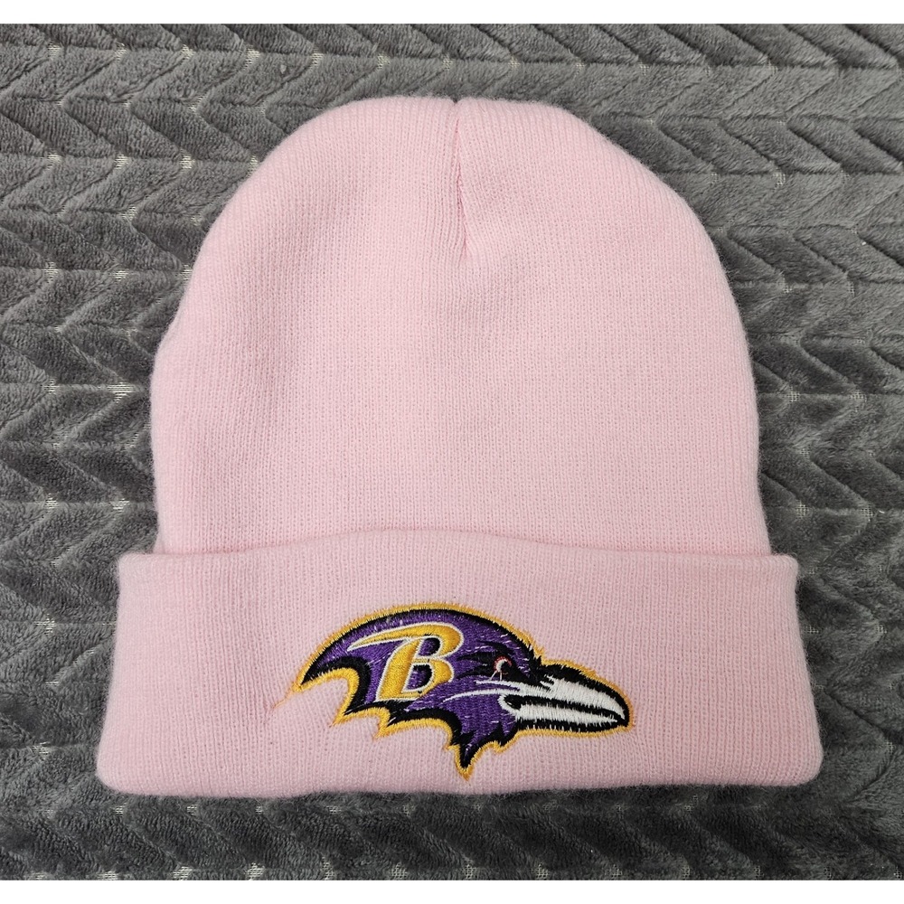 Baltimore Ravens Pink Limited Edition Winter Beanie Hat NFL Football Winter‎ Cap
